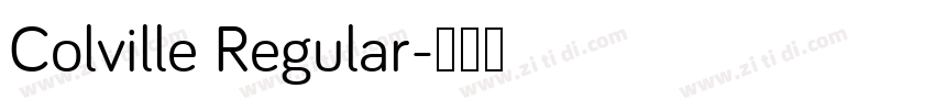Colville Regular字体转换